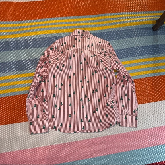 The Children's Place Red White Striped Button Down Shirt Boys Kids Size 5/6 - Picture 2 of 3